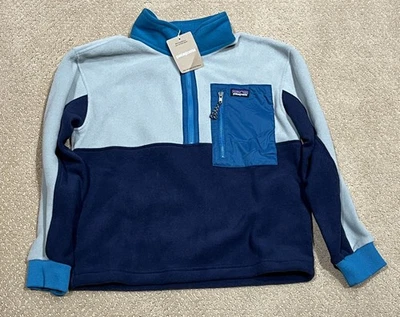 NUEVO CON ETIQUETAS Patagonia Niños Talla L Microdini Media Cremallera Jersey Nuevo Azul Marino Multicolor Azul Foto 1 de 4
