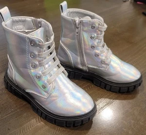Kids- Girls Metalic BOOTS - Picture 1 of 4