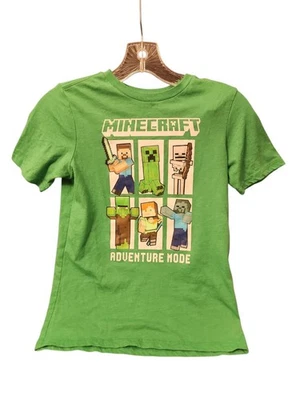 Minecraft Adventure Mode Green Big Boys Color Block t-shirt Size M - Image 1 of 4
