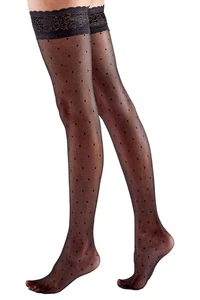 Aristoc halterlose Strümpfe transparent gepunktet AYR5 - Bild 1 von 4