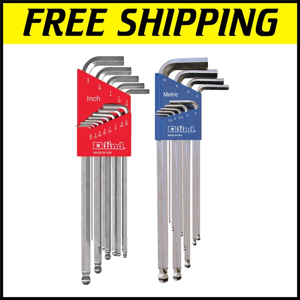 Quality Extra Long Allen Wrench Set - Industrial Grade Ball-Hex Combo 22pc - Image 1 of 4