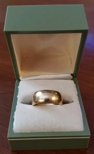 14K Solid Yellow Gold: 9mm Classic Wedding Band Size 7.25" Ring 5.94 Grams - Picture 1 of 16