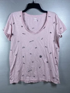 Camiseta para mujer L Victoria Secret rosa cuello en V logotipo perfecto color rosa rubor - Imagen 1 de 6
