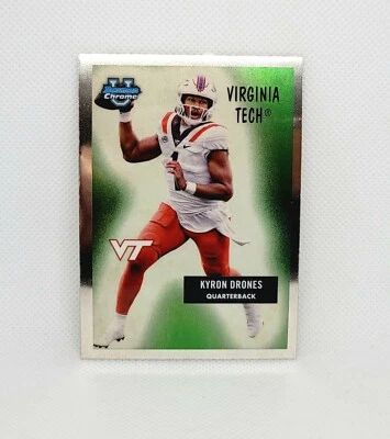 💥 2024 Bowman Chrome University 1955 Edition 55B-22 Kyron Drones, Virginia Tech - Image 1 of 2