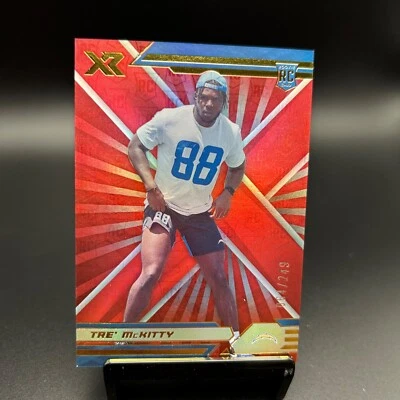2021 Panini XR #168 Tre’ McKitty Red RC /249 Los Angeles Chargers - Image 1 of 2