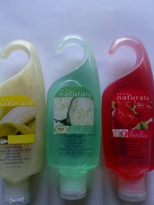 3 piece shower gel lot new strawberry guava cucumber melon & banana coconut 5 oz - Image 1 of 4