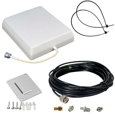 7/10dBi Outdoor Directional Wall Mount Panel Antenna 4G LTE WiFi 915mhz RFID - Image 1 of 4