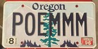 Cool 1996 Oregon Vanity License Plate Single. POEMMM