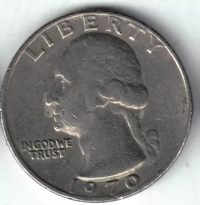 USA - 1970P - Washington ¼ $ - Heraldic Eagle - Rare, No Mint Mark - #19064 - Image 1 of 2