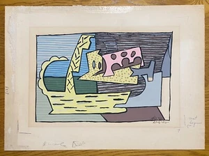 Original Color Print by Pablo Picasso Titled "The Basket" Signed in Plate C 1920 - Picture 1 of 4