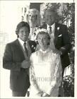 1989 Press Photo Dick Van Patten & Sandy Faison In "An Eight Is Enough Wedding"