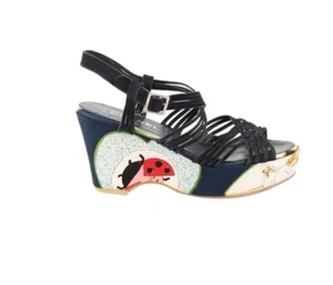 CHANEL LADYBUG LOGO WEDGES vintage beauties they do run small - Picture 1 of 2