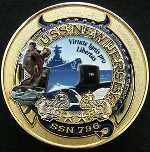 USS New Jersey SSN 796 Navy Challenge Coin - Picture 1 of 2