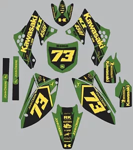 John Deere decal for Kawasaki KX450f 2009-2011 Graphics Shrouds Plates Numbers - Picture 1 of 1