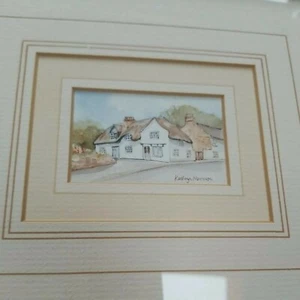 Framed Prints English Cottages Thatch Manuscript Limited England Kathryn Morcom - Picture 1 of 12