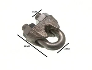 Wire Rope Clamp U Bolt Cable Grip 5mm 3/16 ZP Pack Size 12 - Picture 1 of 1
