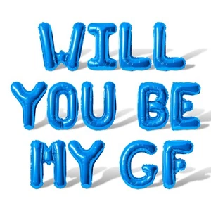 WILL YOU BE MY GF Letter Balloon Banner -  DIY Valentines Day Decorations - Picture 1 of 55