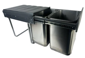 Het­tich Bin.it Duo II 400 Einbau Mülleimer 2x 20L Edelstahl Abfallsammler NEU - Bild 1 von 8