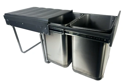 Het­tich Bin.it Duo II 400 Einbau Mülleimer 2x 20L Edelstahl Abfallsammler NEU - Bild 1 von 4