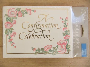 NEW Carlton Cards A Confirmation Celebration 8 Invitation Cards & Envelopes - Picture 1 of 3