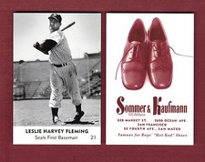 1950 Sommer & Kaufmann: #21 LES FLEMING, Seals/PCL | Carl Aldana commemorative