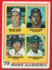 1978 Topps #704 Rookie Garth Iorg Dave Oliver Sam Perlozzo