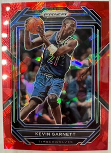 2022-23 Panini Prizm KEVIN GARNETT RED CRACKED ICE PRIZM SP #282 Timberwolves - Picture 1 of 2