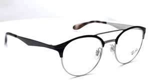 Ray-Ban RB3545V 2861 Top Black on Silver Round Men Eyeglasses 49mm - Picture 1 of 6