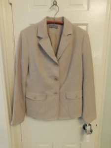 NWT Kate Hill Blazer Jacket 2 button Front Classic Taupe Tan sz 10 MSRP $158 - Picture 1 of 9