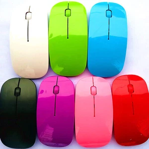 Ultra Slim 2.4GHz Wireless Mouse Mice+USB Receiver And Mouse Pad For Laptop PC - Zdjęcie 1 z 19