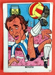 1976 Figuritas Campeones Roberto Mouzo Caricature Argentina Football Team Card - Picture 1 of 4