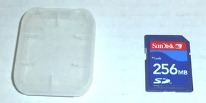 Scheda di memoria SD Sandisk 256MB con custodia - Foto 1 di 2