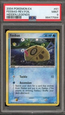 Pokemon Feebas EX Hidden Legends Reverse Holo #61 PSA 9 Mint - Image 1 of 2