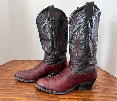 Женские ковбойские сапоги Tony Lama Western - фиолетовый/черный - размер 7B - Изображение 1 из 4