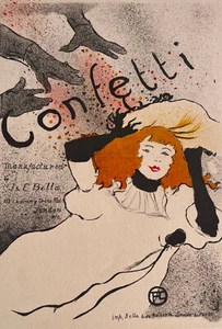 Vintage Mourlot Print Confetti by Toulouse-Lautrec / Andre Sauret 1950 - Picture 1 of 8