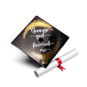 Aluminum Graduation Cap Decorations, Grad Cap Topper, Congratulations Gift- God - Picture 1 of 17