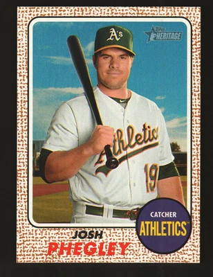2017 Topps Heritage  #55 - Josh Phegley - Oakland Athletics   17-1179 - Image 1 of 2