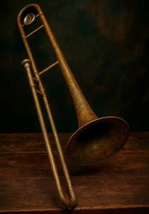 Vtg 1949 F.E. Olds Ambassador Trombone #35XXX Smooth Slide Playable Cond. 🎺 - Picture 1 of 24