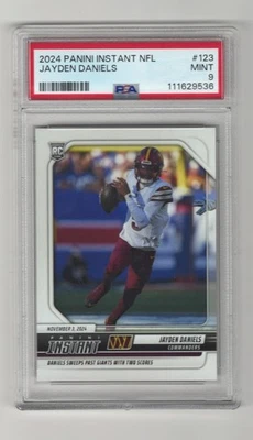 JAYDEN DANIELS 2024 INSTANTÁNEO NFL #123 PSA 9 NOVATO Foto 1 de 2