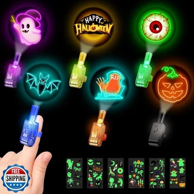 Pack de 36 Favores de Fiesta de Halloween para Niños - Luces LED para Dedos y Brillan en la D Foto 1 de 4