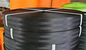 245' Roll of 1.85" Black Seat Belt Webbing - 55 Rolls Available! NEW! - Picture 1 of 1