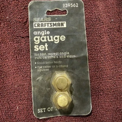 Vintage Craftsman 39562 Brass Stair/Rafter Gauge Set. New Old Stock - Image 1 of 3