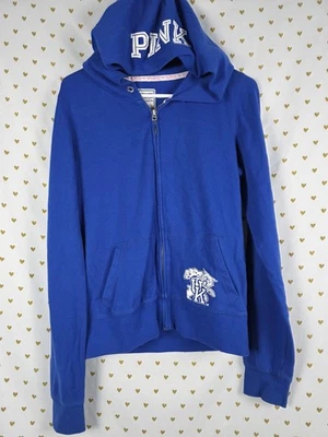 Victorias Secret Pink KENTUCKY WILDCATS logo Hoodie Jacket KU Large - Image 1 of 4