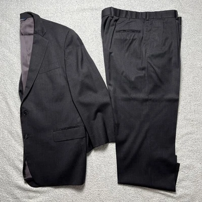 Brooks Brothers 1818 Madison Suit Men's 46R Charcoal Wool W41 Made in USA - Image 1 of 4