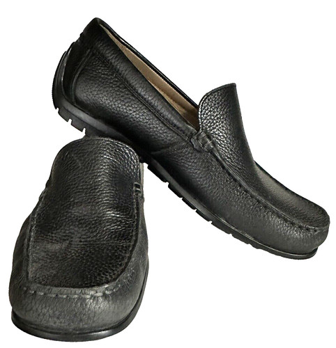 Mocassini Ecco da uomo 42 EU 8 8 5 US nero in pelle moc scarpe slip on in pelle
