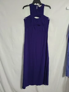 Women's Navy Blue Sleeveless Maxi Dress w/ Cutouts Size 6 - Picture 1 of 6