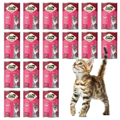 24 x 415g Katzenfutter Sweet Catty Leber Nassfutter Stückchen in Soße Dosen - Bild 1 von 4