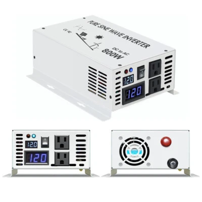 800W Pure Sine Wave Inverter 48V to 110V 120V Power Converter Truck Motor RV Car - Image 1 of 4