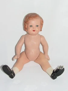 03I4 Vintage Bambola Composito Senza Marca 27,5 CM Giocattolo Antico Bambina - Foto 1 di 3