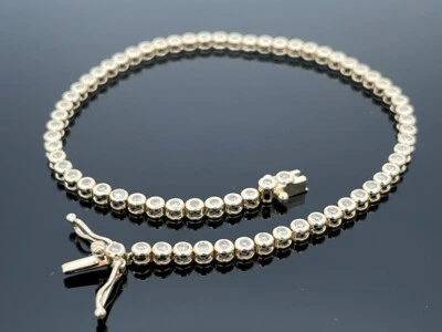 ARMBAND AUS 375/- GELBGOLD MIT BRILLANTEN  (GES. CA. 1,00 CT.) SCHMUCKJAGD - Bild 1 von 3